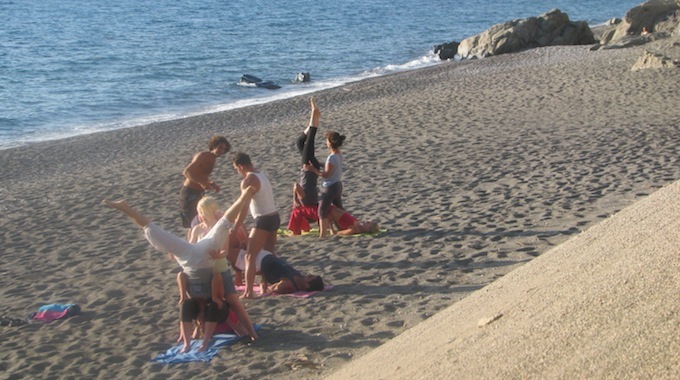 Acro Yoga on the Beach Triopetra Crete