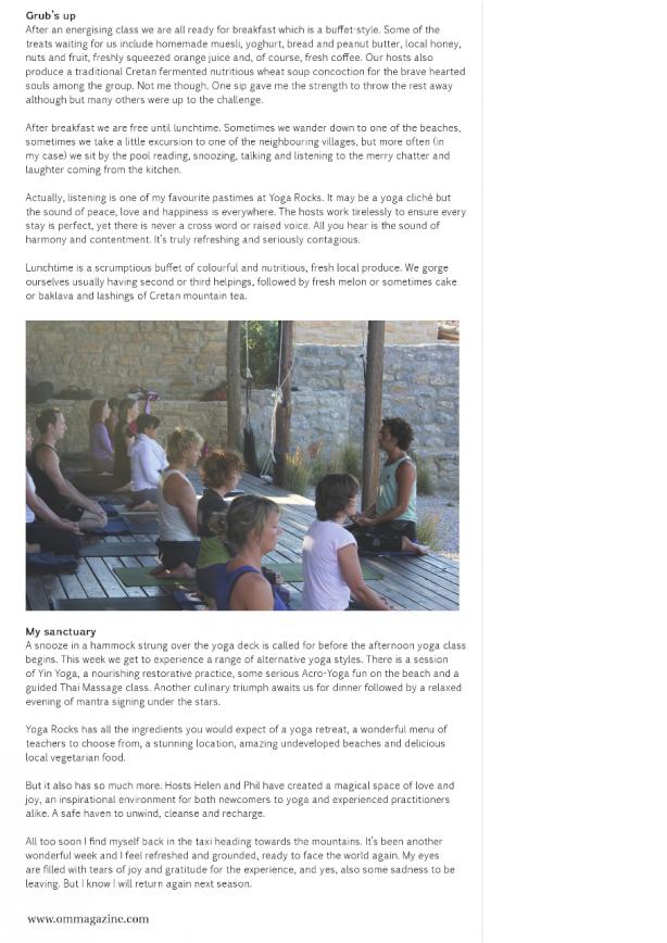 Om Magazine Yoga Rocks Page 2